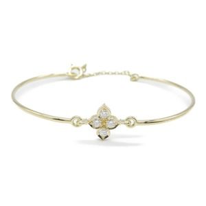 Cartier Hindu Bracelet Bangle Yellow Gold Diamond